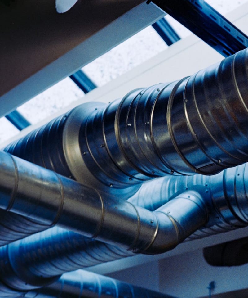 Rede de dutos de climatização — projeto HVAC pela ES Engenharia