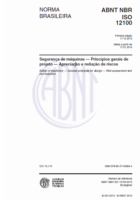 Capa NBRISO12100-2013