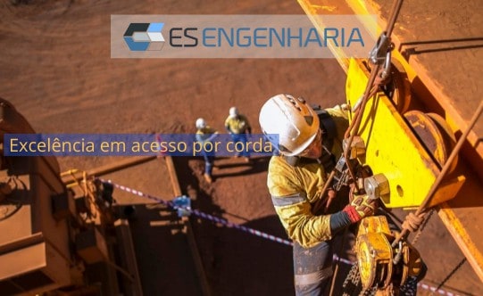 Inspeção e montagem com alpinismo industrial